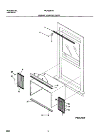 11 - Window Mounting Parts parts for Frigidaire Air Conditioner FAC102M1A1 from AppliancePartsPros.com
