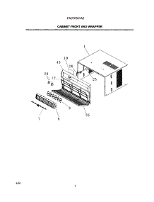 03 - Cabinet Front And Wrapper parts for Frigidaire Air Conditioner FAC103J1A2 from AppliancePartsPros.com
