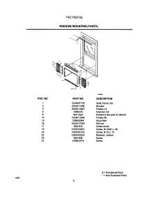 11 - Window Mounting Parts parts for Frigidaire Air Conditioner FAC103J1A2 from AppliancePartsPros.com
