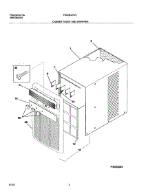 03 - Cabinet Front And Wrapper parts for Frigidaire Air Conditioner FAK083J7V4 from AppliancePartsPros.com