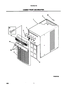 02 - Cabinet Front And Wrapper parts for Frigidaire Air Conditioner FAK103J1V2 from AppliancePartsPros.com