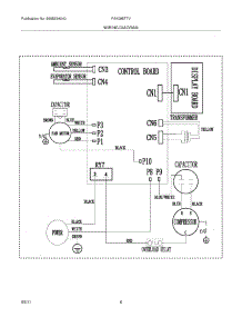 06 - Wiring Diagram parts for Frigidaire Air Conditioner FAK085T7V10 from AppliancePartsPros.com