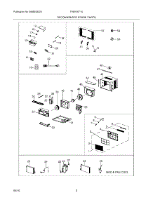 03 - Recommended Spare Parts parts for Frigidaire Air Conditioner FAM156T1A0 from AppliancePartsPros.com