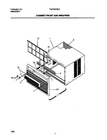 02 - Cabinet Front / Wrapper parts for Frigidaire Air Conditioner FAS182H2A1 from AppliancePartsPros.com