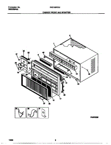 02 - Cabinet Front And Wrapper parts for Frigidaire Air Conditioner FAS185F2A1 from AppliancePartsPros.com