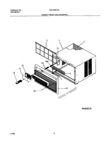 03 - Cabinet Front And Wrapper parts for Frigidaire Air Conditioner FAS155K1A3 from AppliancePartsPros.com