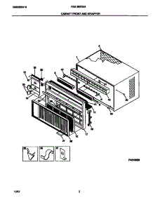 02 - Cabinet  Front  And  Wrapper parts for Frigidaire Air Conditioner FAS185F2A3 from AppliancePartsPros.com
