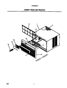 02 - Cabinet Front And Wrapper parts for Frigidaire Air Conditioner FAS185J2A1 from AppliancePartsPros.com
