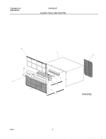 03 - Cabinet Front & Wrapper parts for Frigidaire Air Conditioner FAH12EJ2T2 from AppliancePartsPros.com