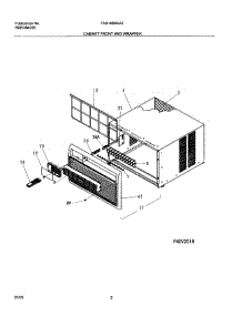 03 - Cabinet Front And Wrapper parts for Frigidaire Air Conditioner FAS185M2A2 from AppliancePartsPros.com