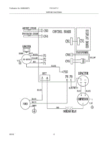 04 - Wiring Diagram parts for Frigidaire Air Conditioner FAK124T1V0 from AppliancePartsPros.com