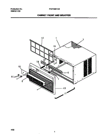 02 - Cabinet Front / Wrapper parts for Frigidaire Air Conditioner FAS155H1A2 from AppliancePartsPros.com