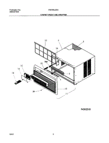 03 - Cabinet Front And Wrapper parts for Frigidaire Air Conditioner FAS184J2A5 from AppliancePartsPros.com