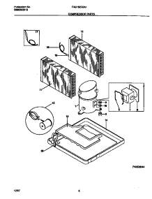 05 - Compressor  Parts parts for Frigidaire Air Conditioner FAS182G2A1 from AppliancePartsPros.com