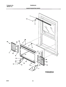 11 - Window Mounting Parts parts for Frigidaire Air Conditioner FAS225J2A3 from AppliancePartsPros.com