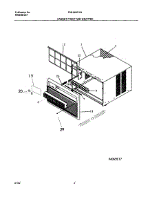 03 - Cabinet Front And Wrapper parts for Frigidaire Air Conditioner FAS154K1A3 from AppliancePartsPros.com