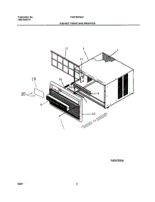 03 - Cabinet Front And Wrapper parts for Frigidaire Air Conditioner FAS183K2A1 from AppliancePartsPros.com