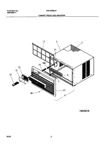03 - Cabinet Front And Wrapper parts for Frigidaire Air Conditioner FAS185M2A1 from AppliancePartsPros.com