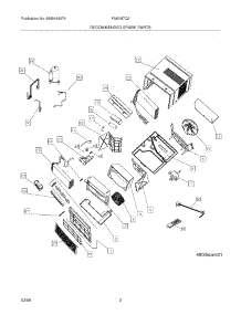 03 - Recommended Spare Parts parts for Frigidaire Air Conditioner FAM187Q2A2 from AppliancePartsPros.com