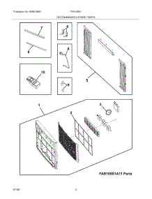 03 - Recommended Spare Parts parts for Frigidaire Air Conditioner FAR125S1A11 from AppliancePartsPros.com