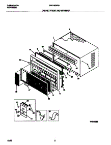 02 - Cabinet Front And Wrapper parts for Frigidaire Air Conditioner FAS186W2A2 from AppliancePartsPros.com