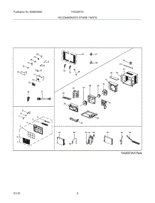 03 - Recommended Spare Parts parts for Frigidaire Air Conditioner FAS226T2A11 from AppliancePartsPros.com