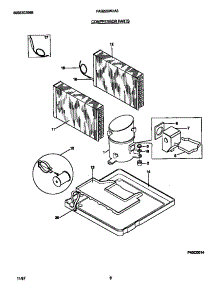 05 - Compressor  Parts parts for Frigidaire Air Conditioner FAS226W2A3 from AppliancePartsPros.com