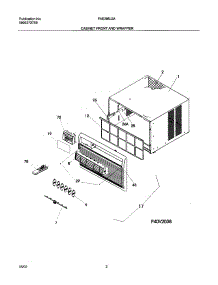 03 - Cabinet Front And Wrapper parts for Frigidaire Air Conditioner FAS295J2A4 from AppliancePartsPros.com