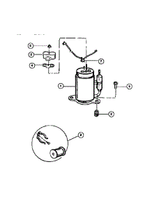 06 - Compressor parts for Frigidaire Air Conditioner FAS147P1A1 from AppliancePartsPros.com