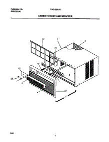 02 - Cabinet Front / Wrapper parts for Frigidaire Air Conditioner FAS155H1A1 from AppliancePartsPros.com