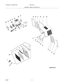 03 - Cabinet / Front / Controls parts for Frigidaire Air Conditioner FAS157P1A1 from AppliancePartsPros.com