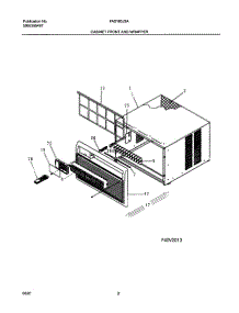 03 - Wrapper / Cabinet Front parts for Frigidaire Air Conditioner FAS185J2A3 from AppliancePartsPros.com