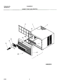 03 - Cabinet Front And Wrapper parts for Frigidaire Air Conditioner FAS254M2A1 from AppliancePartsPros.com