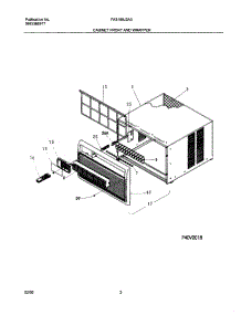 03 - Cabinet Front And Wrapper parts for Frigidaire Air Conditioner FAS185J2A5 from AppliancePartsPros.com
