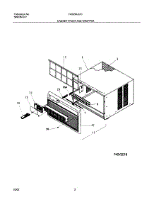 03 - Cabinet Front And Wrapper parts for Frigidaire Air Conditioner FAS295J2A3 from AppliancePartsPros.com