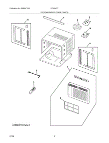 03 - Recommended Spare Parts parts for Frigidaire Air Conditioner FAX054P7AB from AppliancePartsPros.com