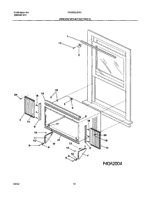 11 - Window Mounting Parts parts for Frigidaire Air Conditioner FAS295J2A3 from AppliancePartsPros.com