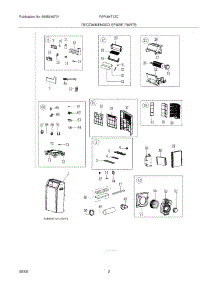 03 - Recommemded Spare Parts parts for Frigidaire Air Conditioner FAP094T1ZC from AppliancePartsPros.com