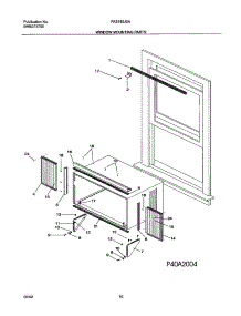 11 - Window Mounting Parts parts for Frigidaire Air Conditioner FAS185J2A8 from AppliancePartsPros.com