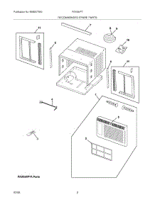 03 - Recommended Spare Parts parts for Frigidaire Air Conditioner FAX054P7A11 from AppliancePartsPros.com
