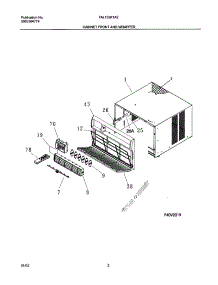 03 - Cabinet Front And Wrapper parts for Frigidaire Air Conditioner FAL105K1A2 from AppliancePartsPros.com