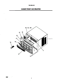 02 - Cabinet Front And Wrapper parts for Frigidaire Air Conditioner FAL105J1A2 from AppliancePartsPros.com