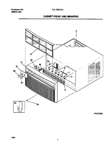 02 - Cabinet Front / Wrapper parts for Frigidaire Air Conditioner FAL123H1A3 from AppliancePartsPros.com