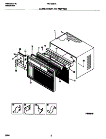 02 - Cabinet Front And Wrapper parts for Frigidaire Air Conditioner FAL123S1A6 from AppliancePartsPros.com