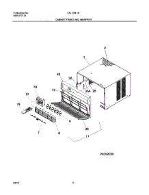 03 - Cabinet Front And Wrapper parts for Frigidaire Air Conditioner FAL129L1A2 from AppliancePartsPros.com