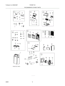 03 - Recommended Spare Parts parts for Frigidaire Air Conditioner FAP09ET1ZC from AppliancePartsPros.com