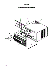 02 - Cabinet Front And Wrapper parts for Frigidaire Air Conditioner FAS224J2A1 from AppliancePartsPros.com