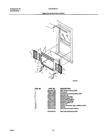11 - Window Mounting Parts parts for Frigidaire Air Conditioner FAS153K1A1 from AppliancePartsPros.com