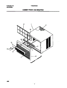02 - Cabinet Front / Wrapper parts for Frigidaire Air Conditioner FAS226H2A2 from AppliancePartsPros.com
