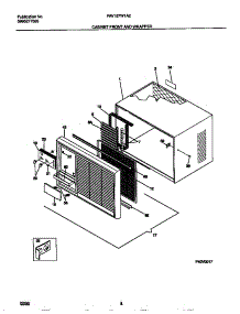 02 - Cabinet Front And Wrapper parts for Frigidaire Air Conditioner FAV157W1A2 from AppliancePartsPros.com